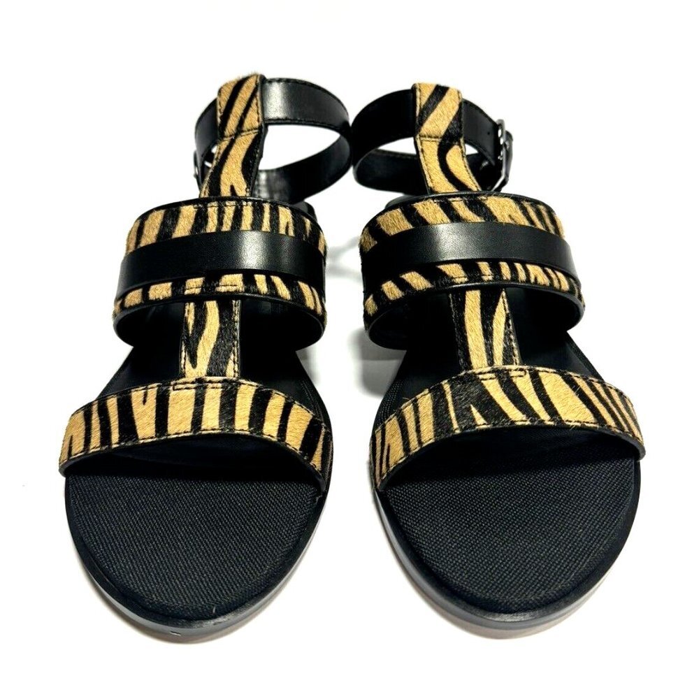 Naturalizer Womens Elva Sandal Black Zebra Size 7.5Narrow - Picture 3 of 6